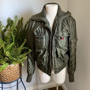 Unionbay green bomber jacket.